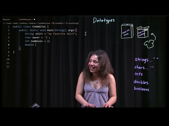 Java Data Types - Sophia relates moving boxes to Java data types
