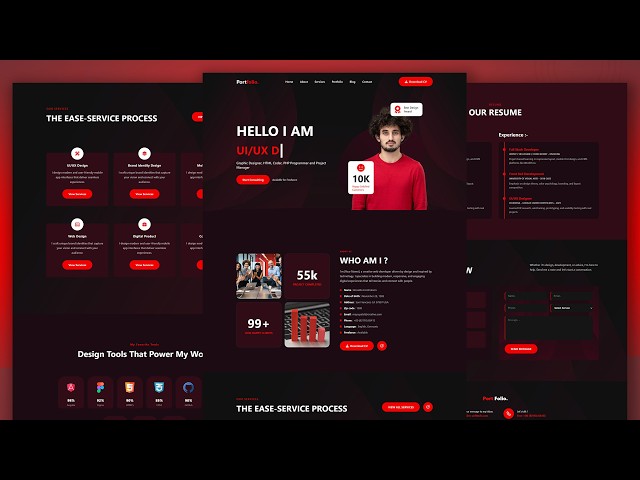 How To Make A Portfolio Website Using HTML CSS JS | Complete Responsive Website Design