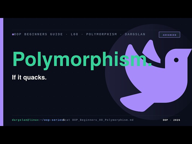 Python duck typing: the quiet superpower | OOP L08 · Advanced