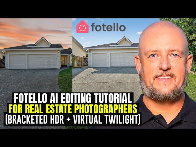 Fotello AI Editing Tutorial for Real Estate Photographers (Bracketed HDR + Virtual Twilight)