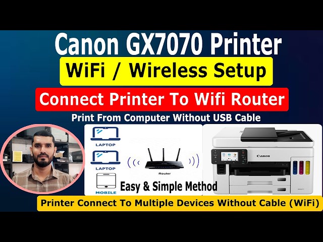 Canon GX7070 Printer WiFi Setup / How to Connect Canon GX7070 Printer to Wireless Router Easy Setup