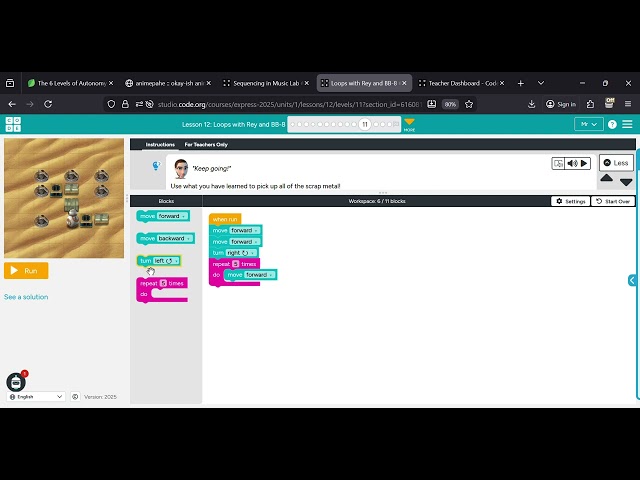 Loops with Rey and BB-8 #11 Express Course 2025 Code.org