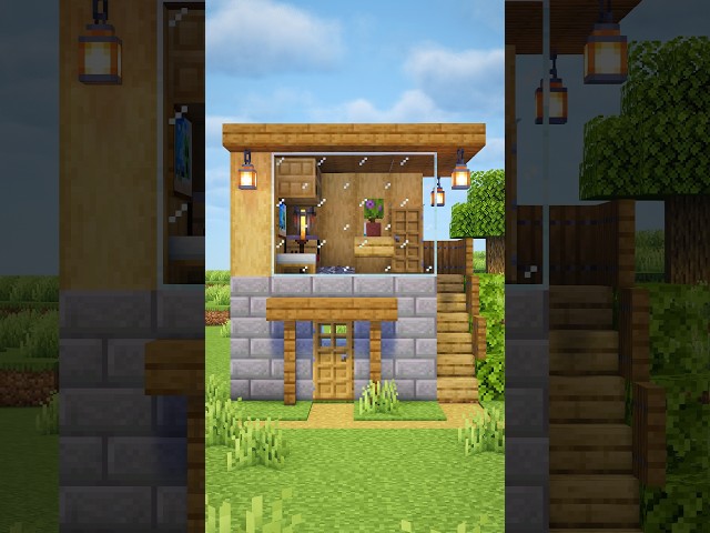 Minecraft Starter House Tutorial #shorts