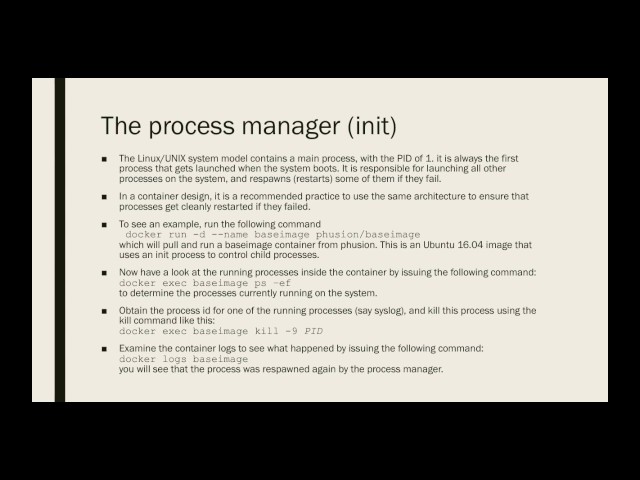 Docker for Beginners - Process Manager