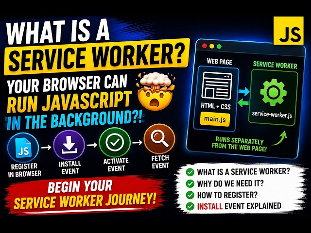 Your Browser Can Run JavaScript in the Background?! 🤯 | Service Worker
