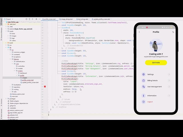 Flutter Profile Page UI Design   Flutter App Desig