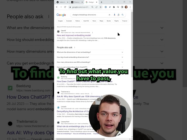 Pinecone DB - How Many Dimensions Do I Need? #pinecone #ai #aidevelopment #chatgpt