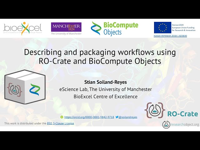 Describing and packaging workflows using RO-Crate and BioCompute Objects