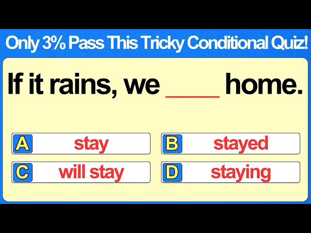 Mixed English Grammar Quiz: CAN YOU SCORE 45/45? | Only 3% Can Pass This Conditional Test