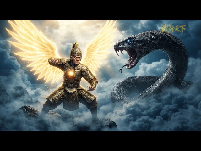 Kung Fu Film! Giant Python vs. 100,000 Heavenly Soldiers—Kung Fu Kid Beats It Back to Its True Form!