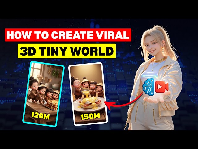 How to Create a Viral 3D Tiny World Video | Earn Money on YouTube using AI