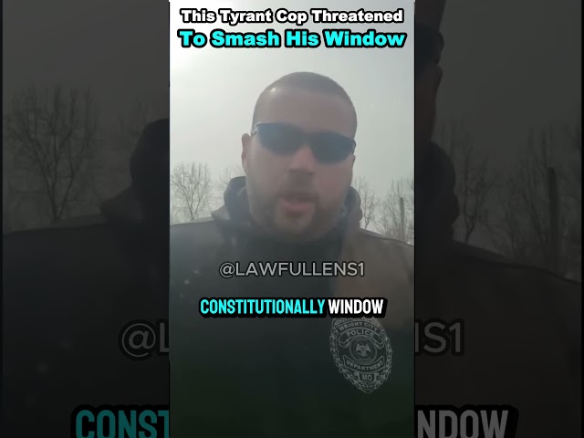 This Tyrant Cop Threatened To Smash His Window… Big Mistake