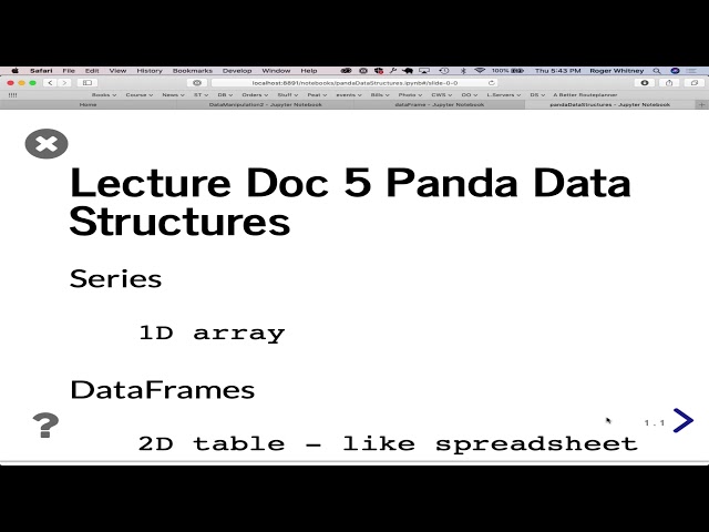 CS696 01-30-20 Panda Data Structures