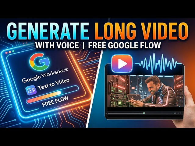 How to Make Long Videos with Voice | Google Flow + Veo 3 | Free