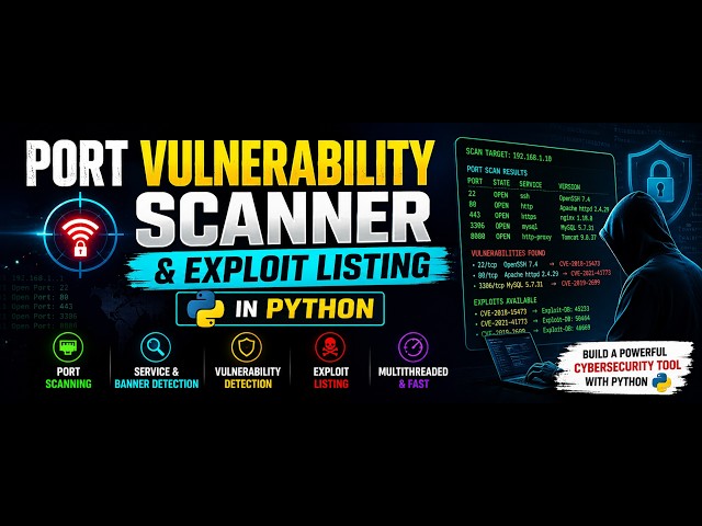 Python based Port Vulnerability Scanner and Exploit Listing Tool