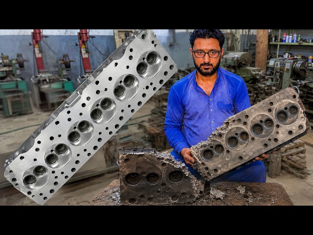 How Broken 8-Cylinder Engine Head Was Rebuilt Like Brand New | Incredible Metal Stitching