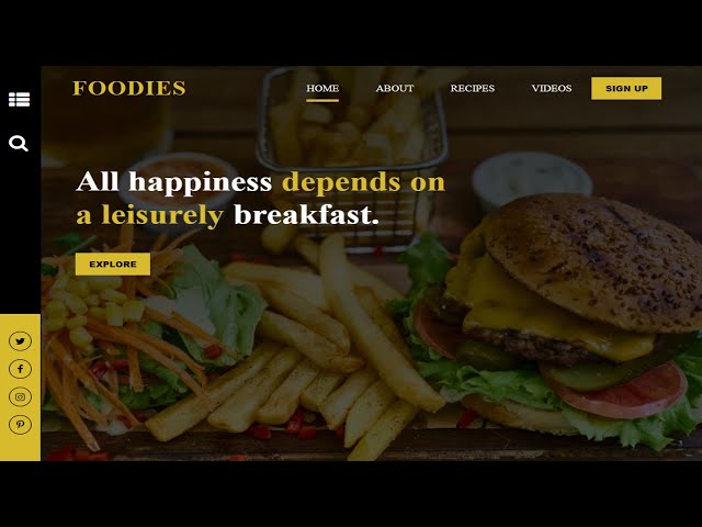 How To Make Website Using HTML And CSS | Responsive Web Design Tutorial,best Restaurant Website