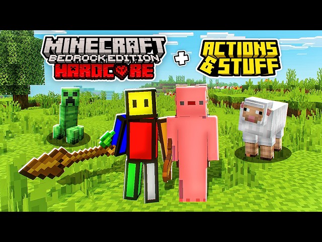 PASAMOS MINECRAFT BEDROCK HARDCORE + Actions & Stuff