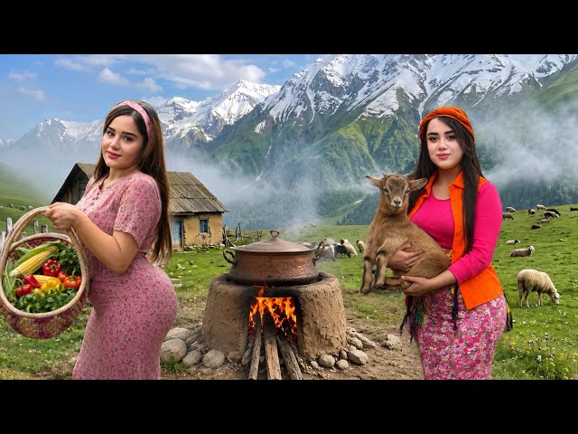 Nomadic Life in IRAN | Baking Bread and Making Butter by Nomadic Girls