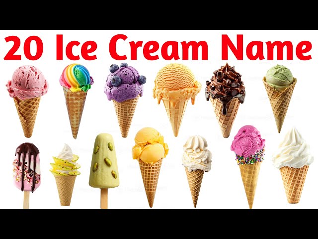 20 Ice Cream Names in Hindi and English | Popular Ice Cream Names for Kids