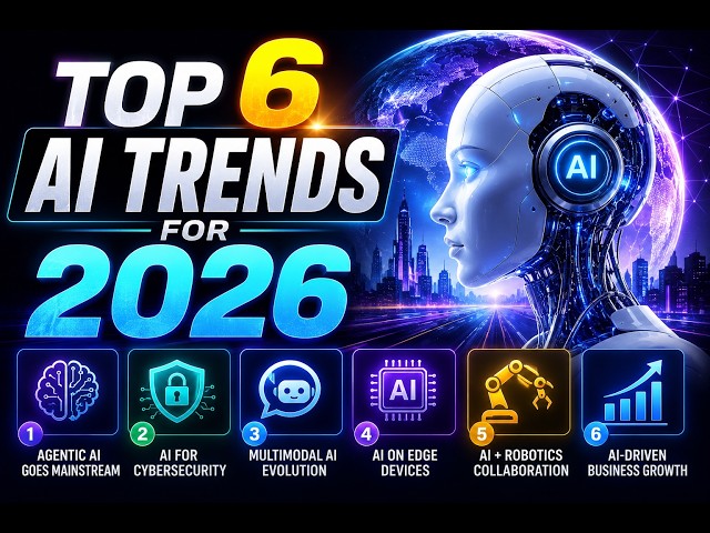 Top 6 AI Trends for 2026 🚀 | The Future of Artificial Intelligence Starts Now!