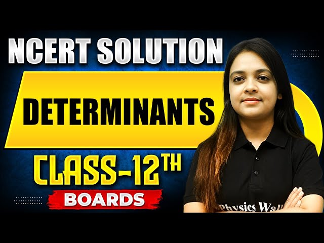 DETERMINANTS - NCERT Solutions | MATHS Chapter 04 | Class 12th Boards