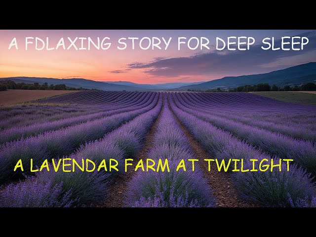 A lavendar farm at twilight