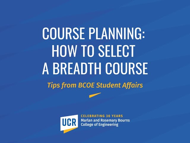 Course Planning | Breadth Courses