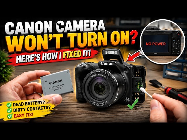 Fix ANY Canon Digital Camera that Wont Power On (EOS Photoshot S-Series IXUS IXY ELPH G-Series Turn)