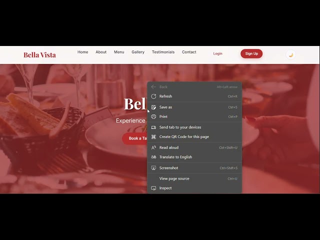 Simple Restaurant Website for Beginners 🍔 | HTML & CSS Website Template