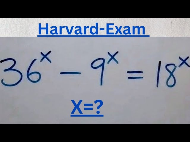 Solving a 'Harvard' University entrance exam question 