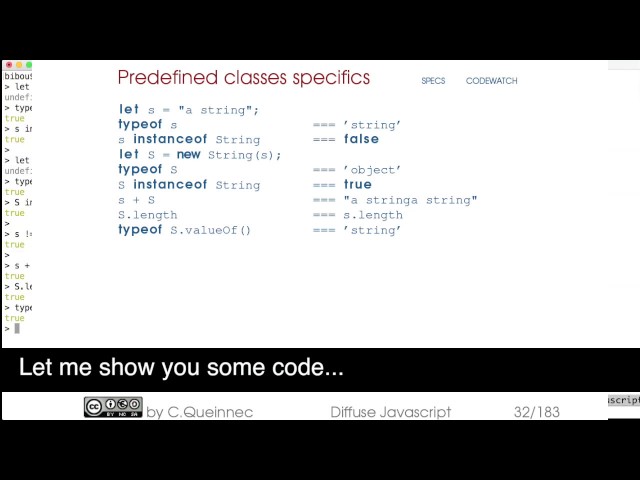 Predefined classes examples