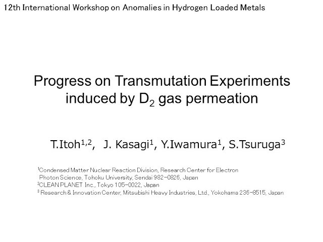 ASTI WORK12 - ITOH – Progress on Transmutation Experiments induced by D2 gas permeation