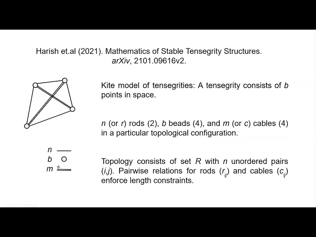 DevoWorm (2026, #2): Tensegrity constraints and form finding methods, applications to soft systems