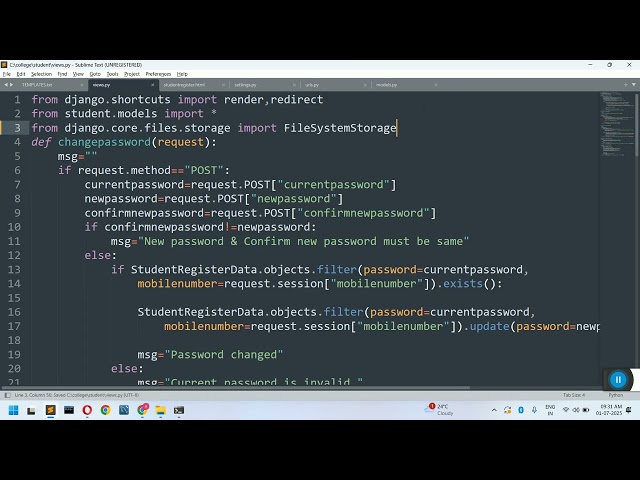 FILE UPLOAD IN DJANGO