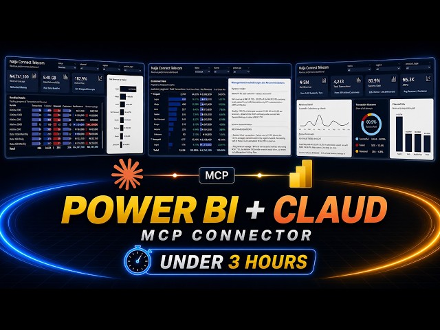 Power BI Dashboard with Claude AI + MCP Connector | Full Masterclass Under 3 Hours