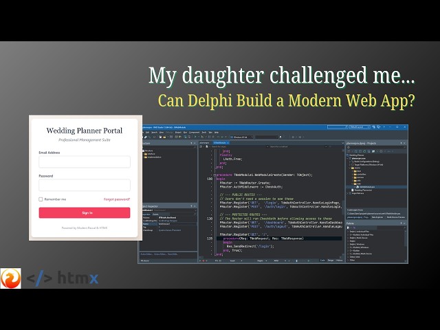 Building a Secure Wedding Planner App: Delphi, HTMX, and Firebird (Part 1)