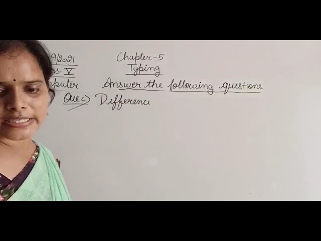 Class V Computer 11 09 2021 by Ms Anchal Singh, Chapter  5 questions  answers