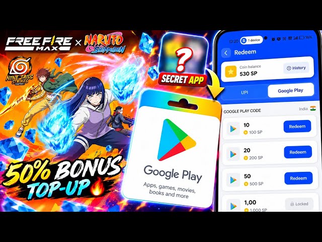 Google Play Redeem Code App Review | Free Fire Max New Event Guide