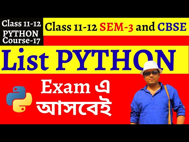 Python course List Fundamental By Debasish Debnath Sir,9232441317