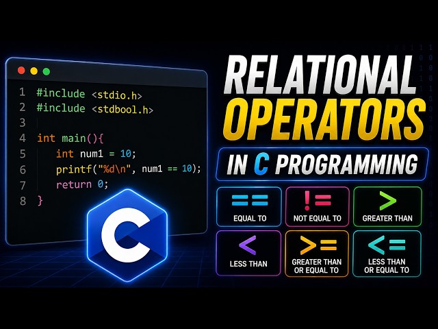 Comparison (Relational) Operators in C Programming Explained for Beginners