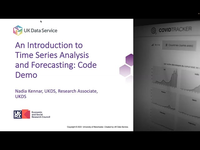 An introduction to time series analysis and forecasting: Code demonstration workshop