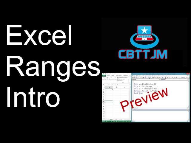 Comprehensive VBA Part 11 - Excel VBA : Introduction to Ranges