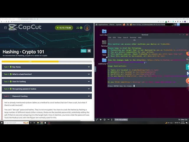 Try Hack Me Hashing  Crypto 101