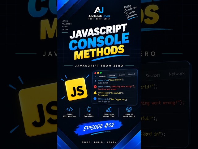 JavaScript Console Methods | JavaScript From Zero #02