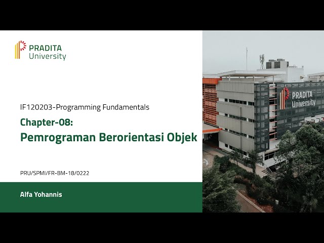 Dasar Pemorgraman dengna Python - Session-08: Pemrograman Berorientasi Objek
