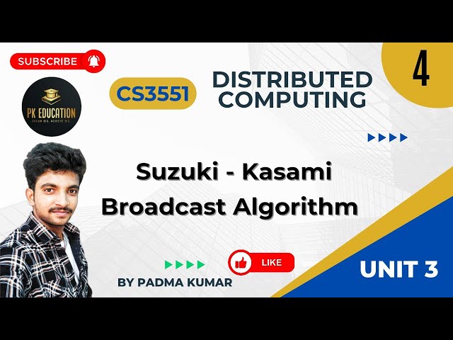 3.4 Suzuki Kasami broadcast Algorithm | Distributed Computing | CS3551 | Anna university R2021