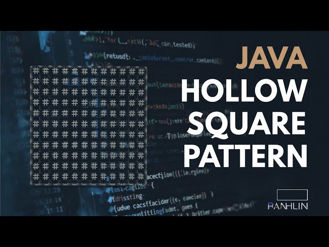 Hollow Square Star Pattern in Java | Pattern Programming Using Nested Loops | Part-3