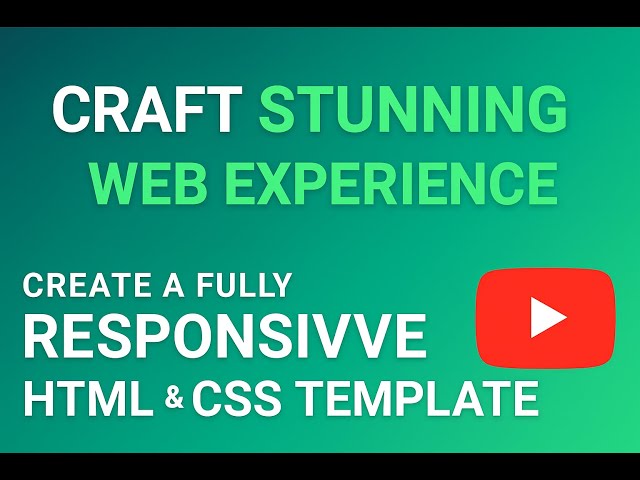 Create a Modern Responsive Website - HTML & CSS Tutorial