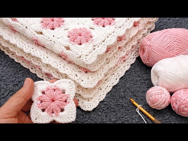 Beautiful Crochet square for Blankets/ easy pattern for Beginners  #crochetcrosai #grannysquare